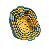 ราคา ตะกร้าล้างผัก ที่ล้างผัก ตะแกรงล้างผัก vegetable washing basket ตะกร้าล้างผักผลไม้2ชั้น กะละมังล้างผัก รูระบายน้ำ ตะกร้าสลัดน้ำ 3สี หลายขนาด Nitari (18918512282)