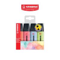 ราคา STABILO Boss Original Pastel ปากกาไฮไลท์ ปากกาเน้นข้อความ แพ็ค 4 สีพาสเทล (21257576448)