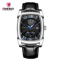 ราคา CHENXI Quartz watches Women watch Top Brand Luxury Watch Waterproof Sport Quartz Clock Military Leather Square watch (19765303661)