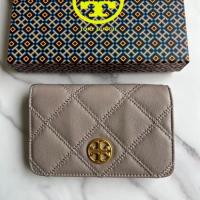 ราคา 2023 new Tory Burch Willa Series Four Colors Leather Ringer Two fold Wallet (20015850242)