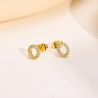 ราคา Vnox ต่างหูแบบตุ้มตัวอักษรวิบวับ26 A Z สำหรับผู้หญิงหญิงสาวชื่อตัวอักษรสีทองขนาดเล็กเครื่องประดับเจาะหู (18054410208)