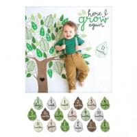 ราคา Lulujo Babys First Year Swaddle Cards ชุดผ้าอ้อมมัสลินคอตตอนพร้อมการ์ด Milestones (14600050300)