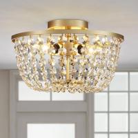 ราคา ใหม่โมเดิร์นคริสตัลโคมไฟระย้ารอบโคมไฟเพดานLustres De Cristal E27แขวนโคมไฟสำหรับห้องรับประทานอาหารห้องโถงห้องครัวห้องนอน ไม่รวมหลอดไฟ (20887123669)