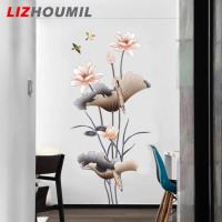ราคา LIZHOUMIL สติกเกอร์กำแพงดอกไม้ดอกบัวสไตล์จีนการตกแต่งบ้านสติกเกอร์ติดผนัง Self Adhesive Wallpaper สำหรับห้องนั่งเล่นห้องนอน (20003049624)