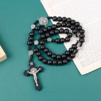 ราคา ร้าน Cici ไม้ทางศาสนาโบราณจี้ลูกประคำไม้กางเขนสีดำสร้อยคอลูกปัดนักบุญพระเยซู (19887863245)