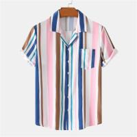 ราคา กระโปรงหน้าร้อนสำหรับผู้ชายฤดูร้อนเสื้อพิมพ์ลายทางสไตล์ฮาวายเสื้อกระดุมคอปกคิวบาเสื้อเสื้อเสื้อเสื้อเชิ้ตแขนสั้นแบรนด์สำหรับผู้ชาย (20034646636)