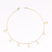 ราคา fashion Women Simple Gold Stainless Steel Star Butterfly Dragonfly Round Tassels Non fading Party Necklace Neck Chains Choker (11215889017)
