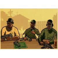 ราคา Grand Theft Auto V เกม Art Retro โปสเตอร์พิมพ์ GTA 5ภาพผนังสำหรับห้องนั่งเล่น Vintage ตกแต่งภาพวาด ภาพพิมพ์ (20214364684)