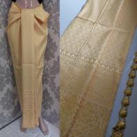 ราคา s495 สีเหลืองนวล สี66 1 ไหมพุ่มแก้วดอกโบราณ ผ้าไทย ผ้าไหมล้านนา ผ้าไหมสังเคราะห์ ผ้าไหม ผ้าไหมทอลาย ผ้าถุง ผ้าซิ่น ของรับไหว้ ของฝาก ของขวัญ ผ้าตัดชุด (19985087295)