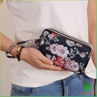 ราคา GW กระเป๋าสตางค์ 3 ช่อง กระเป๋าใส่มือถือ กระเป๋าผ้า คล้องมือ ladies bag (18612941767)