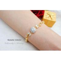 ราคา ManeeNopparut มณีณพรัช เลสข้อมือเพชร งานหุ้มทองแท้5ไมครอน รุ่น BG0099 (629374119)