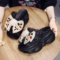 ราคา พร้อมส่งในไทย รองเท้าแตะส้นตึกแบบสวมสวยๆๆ ใส่นิ่มสบายเท้า ไม่ลื่น ส้นสูง8 5cm (17469977901)