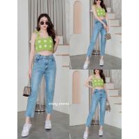 ราคา กางเกงยีนส์ทรงบอยสลิมเอวสูง ตัวเรียบใส่เที่ยว ใส่ทำงานได้หมด (17426702130)