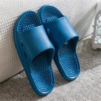ราคา Men Summer Massage Slippers Solid Home Slides Foot Massage Shoes Light Flip Flops Bathroom Slippers Beach Shoes Leisure Slides (11645279504)