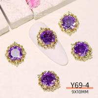 ราคา 5Pcs รอบออกแบบ Charms เครื่องประดับสำหรับเล็บเกาหลีที่มีสีสัน Sparkle เพชร Strass เครื่องประดับสำหรับเล็บตกแต่งศิลปะ (21171299241)