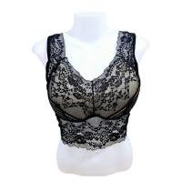 ราคา เสื้อกล้ามสาวอวบ ครึ่งตัว ลายลูกไม้ ซับใน สปอร์ตบรา โชว์หลัง รุ่น L1120 (21127472636)
