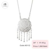 ราคา ฮักเงินน่านพร้อมจัดส่ง สร้อยคอเงินแท้ 92 5 สร้อยคอดอกไม้เงินแท้ สร้อยคอขัดขาว สร้อยคอสี่เสา เครื่องเงินน่าน เงินน่าน (20816486677)