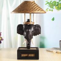 ราคา โคมไฟหัวช้าง ข้างเตียง ตั้งโต๊ะ โคมไม้ไผ่มีหมวก โคมไฟวินเทจ ของตกแต่งบ้าน โรงแรม ร้านกาแฟ (20241459384)