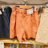 ราคา UNIQLO Coco Youjia ห้องลองเสื้อผ้าลินินของผู้หญิงกางเกงขาสั้นผ้าฝ้ายลูกไม้ขึ้นปรับได้ลำลองมีเชือกผูกเอวรุ่น456208 (20501556274)