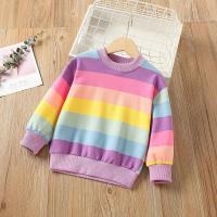 ราคา เสื้อสเวตเตอร์ลายรุ้งสำหรับเด็ก เสื้อสวมหัวคอกลมหลากสีสำหรับเด็กชายและเด็กหญิงอายุ1 6ปี (19775933920)