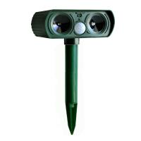 ราคา New เครื่องไล่นก Solar Ultrasonic Animal Expeller เครื่องไล่สัตว์ พลังงานแสงอาทิตย์ เครื่องไล่หนู 110 (19645304502)