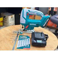 ราคา เลื่อยจิ๊กซอว์TOTALแบตเตอรี่ 20Vรุ่นTJSLI8501แบตเตอรี่ไร้สาย พร้อมแบตเตอรี่ แท่นชาร์จ แถมฟรี ใบเลื่อยจิ๊กซอตัดไม้ 5 ใบ 1 แผง ประกัน6เดือน (19465180241)