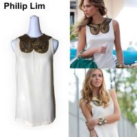 ราคา Phillip Lim เสื้อแขนกุดผ้าไหมสีครีม (21324510976)