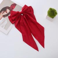 ราคา Super Fairy Big Bow hair clip satin high grade long ribbon spring clip headdress head top clip net red hair clip (21198795767)