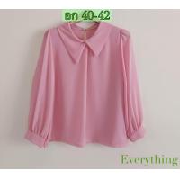 ราคา เสื้อชีฟองคอบัว มีซับใน ผ้านิ่ม ใส่สบาย อก 40 กับ 42 ความยาว 26 (18270391151)