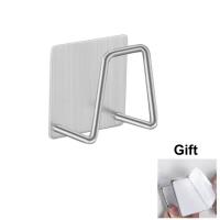 ราคา 1ชิ้นอ่างเหล็กสแตนเลสที่วางฟองน้ำฟองน้ำไม่มีที่เจาะรูระบายน้ำชั้นเก็บมีดทำครัวที่เก็บของจิปาถะในห้องครัว (20072913268)