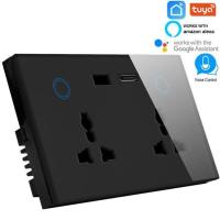 ราคา Wifi Smart Life Tuya USB Type C Wall Socket Universal Electrical Plug Outlet Power Touch Switch Wireless by Alexa Google Home Ratchets Sockets (19985992196)