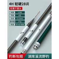ราคา High efficiency Original fishing rod hand rod super light and super hard 28 tune 19 tune black pit wild fishing silver carp and bighead carp light weight large platform fishing rod crucian carp rod (1