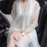 ราคา ผ้าคลุมไหล่ด้านนอกผ้าไหมหม่อนผ้าไหมแท้ฤดูร้อนเดินทางผ้าพันคอชีฟองผู้หญิงยาวกันแดดผ้าพันคอสีทึบขนาดใหญ่ผ้าขนหนูชายหาด (19868295147)