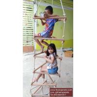 ราคา บันไดลิง บันไดเชือกปีนป่าย Climbingnet บันไดทรงสามเหลี่ยม ความยาว 2 เมตร 2 5 เมตร ด้านบนมีตะขอ ใช้งานสะดวก (18500449571)