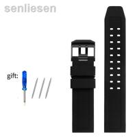ราคา 2023ต้นฉบับ อุปกรณ์เสริมสายนาฬิกาแถบยางสีดำสำหรับสายซิลิโคน Luminox 30518800 3080 1820 7251สายรัด3050 22มม 23มม (19881186973)