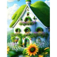 ราคา ภาพวาดนามธรรมตกแต่งบ้านด้วยตัวเลขการวาดภาพด้วยมือจิตรกรรมตกแต่งสีเขียวอ่อนรูปห้องโดยสาร (19678738004)