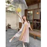 ราคา เดรสยาวเกาหลีสไตล์โบฮีเมี่ยน (21306417318)