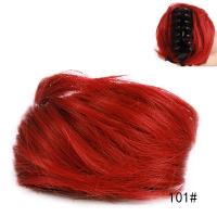 ราคา Synthetic Short Straight Claw Clip on Hair Bun Elastic Band Messy Chignon Hair Extension Hairpiece For Women and Kids (13863798161)