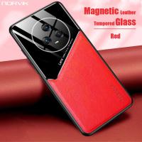 ราคา NORVIK ปกหนังธุรกิจสีแดงสำหรับ Huawei โนวา11i Y90 Y71 Y70 7 P60 Honor X6a Magic 5 X8a X8 X9A X7A X7 Pro 4G 5G เคสโทรศัพท์ N29 1ปลอกแก้วแบบเทมเปอร์กันรอยขีดข่วน (20537230207)