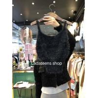 ราคา Ladateens shop M2009 เสื้อครอป สายเดี่ยว ฟรุ้งฟริ้ง ผ้าขนมิ้ง ขนฟู ผ้าวิ๊ง เซกซี่ พร้อมส่ง (17269162189)