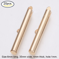 ราคา Beebeecraft 20 50 pc Brass Slide On End Clasp Tubes Slider End Caps for Beads Necklace Bracelet Jewelry Making (13183110783)