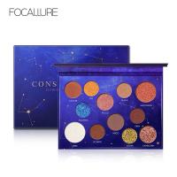 ราคา FOCALLURE Conslation Palette 12 Colors Eye Shadow Makeup Nude Colors Shade Of Palette Glitter Eyeshadow (10323887454)