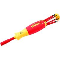 ราคา Wiha 28393 Insulated Slim Line Precision Pop Up Screwdriver Set Slotted 7 Piece Red (17986276807)