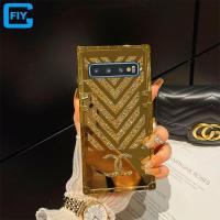 ราคา สำหรับ Samsung Galaxy S8 S8 S9 S9 S10 S10 S8 Plus S9 Plus S10 Plus Gold Glossy กระจกมือฝังเพชรแวววาวหรูหรายี่ห้อหมี (14972388032)
