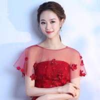 ราคา ผ้าคลุมไหล่ผู้หญิง 2020 ชุดแต่งงานลูกไม้เสื้อคลุมน้องสาวเพื่อนเจ้าสาวสีแดงบางขนาดใหญ่คําเดียวสีเทาสีชมพูฤดูร้อน (16455534016)