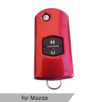 ราคา เคสกุญแจพับได้ ABS มีสีสัน2ปุ่มเคสป้องกันสำหรับ Mazda 2 3 5 6 CX7 CX9 RX8 MX5 (10541282136)