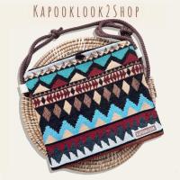 ราคา กระเป๋าผ้าทอ กระเป๋า รุ่นแซนด์วิช 2 ช่องประกบ ผ้าทอลาย กระเป๋าสะพายข้าง กระเป๋าผ้า จุของได้เยอะ เลือกลายตามสไตล์ที่ชอบ (17114683207)