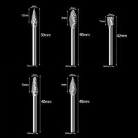 ราคา 10ชิ้น เซ็ตทังสเตนตะไบโรตารีคาร์ไบด์ Hard Alloy Rotary Bur หัวเจาะแกะสลักเครื่องตัด40มม ก้านบด Dremel Dril (9071506206)