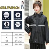 ราคา เสื้อกันฝนหญิง เสื้อกันฝนแบบหนา เสื้อกันฝนสำหรับขับมอเตอร์ไซค์ ชุดแยกเสื้อกันฝนและกางเกง (18895591912)