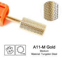 ราคา เครื่องตัดกัดแบบถังขนาดใหญ่หัวเจียรเล็บทังสเตนคาร์ไบด์สีทองสำหรับทำเล็บมือเล็บเท้าไฟฟ้าเครื่องมือขัดตะไบ (21171123473)